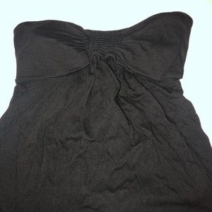 Black Ruched Tube Top